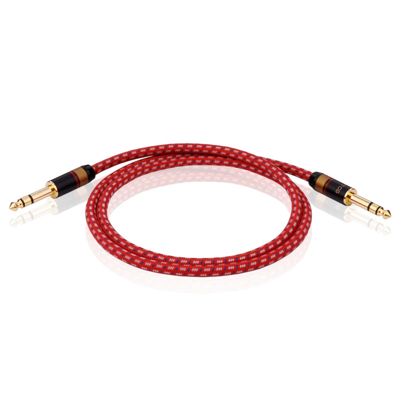 6.5mm Cable Nylon for Guitar Amplifier 6.35  Aux Cable for Electric Guitar