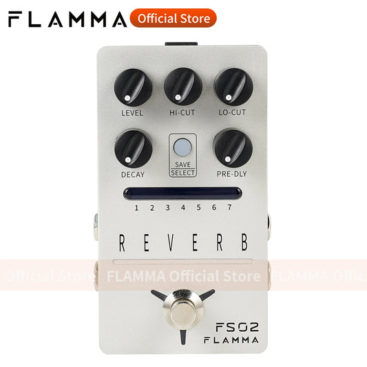FLAMMA FS02 Reverb Pedal Reverb Stereo Spring Reverb True Bypass Storable Preset