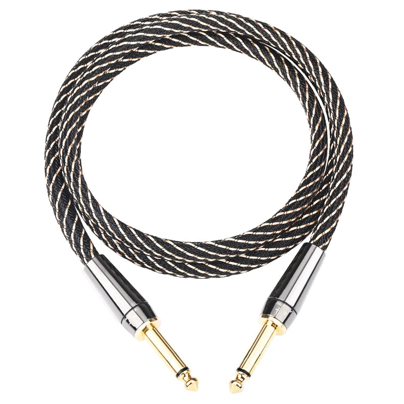 Hifi 6.5mm Audio Cable 6N OFC 6.35mm 1/4 Inch Mono Jack Guitar Instrument Cable